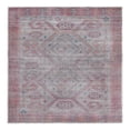 thumbnail image 3 of Unique Loom Sisu Collection Area Rug - Punjab (5' 3" Square Rust red and Beige/Black), 3 of 7