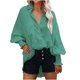 thumbnail image 1 of Camisas Para Mujer Tops Blusas Casual Personalidad Vacaciones en La Playa Protector Solar Suelta Camisa de Manga de Linterna A Rayas Medianas Y Largas Odeerbi ODB139114, 1 of 7