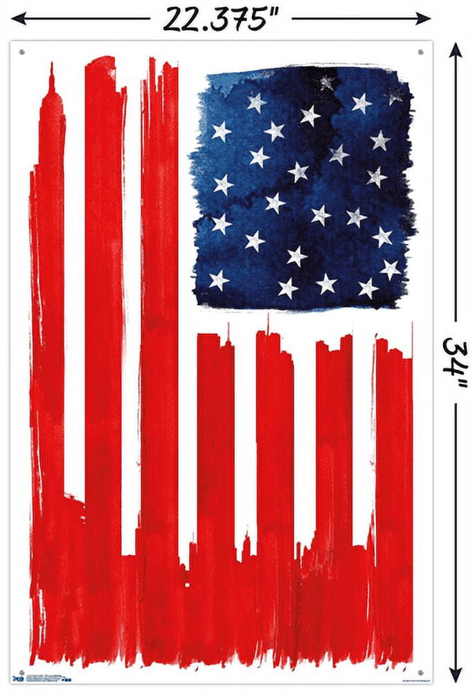Robert Farkas - Stars And Buildings Wall Poster with Push Pins, 22.375" x 34"