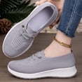 thumbnail image 4 of IEMIEMIEM Orthopedic Shoes for Women 2026 Wide Width Breathable Sneaker Comfortable Non Slip on Sneakers Lightweight Arch Support Soft Foam Cushion Women's Diabetic Walking Nurse Shoes Gray 7 Wide, 4 of 5