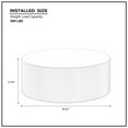 thumbnail image 3 of 35.43 inch Round Coffee Table, Contemporary Cocktail Table with Handcrafted Relief, Modern Circle MDF Center Table Sofa Table for Small Space Living Room Bedroom, Matt Black, 3 of 7