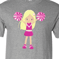 thumbnail image 4 of Inktastic Cheerleaders, Girl With Blonde Hair, Pink Uniform T-Shirt, 4 of 5