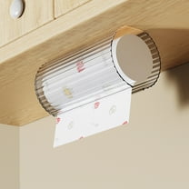 Space Saving Wall Mount Paper Towel Dispenser Holder for Bathroom Kitchen No Drill PET Material -Functional Storage Solution