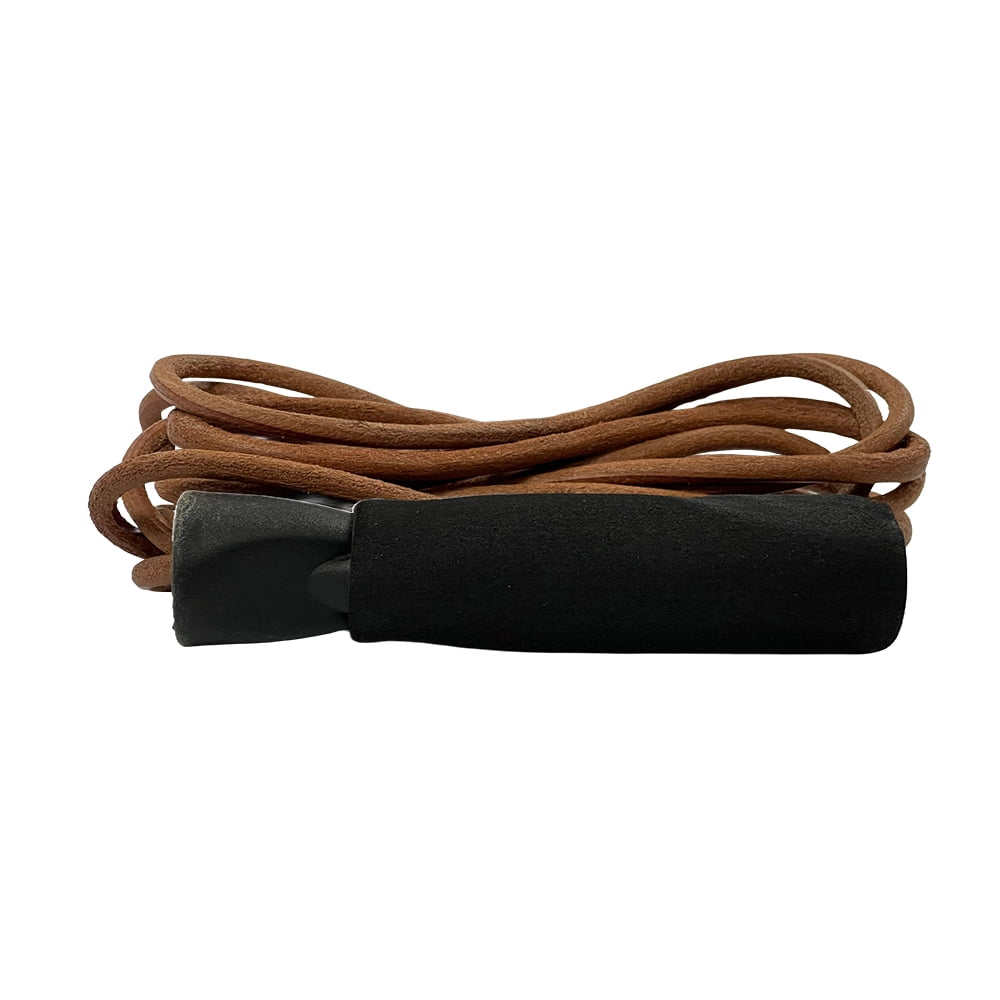 AMPRO Removable Weight Heavy Duty Leather Jump Rope