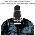thumbnail image 4 of Square 2Pack PU Leather Skull Butterfly Cruise Luggage Tag with Privacy Cover and Name ID Tag for Travel Handbags Backpacks Luggage Tags, 4 of 6