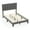 Full Size, variant on Yardi Yarda Queen Size Modern Linen Bed Frame with Adjustable Headboard, Simple Bed Frame for Indoor, Gray