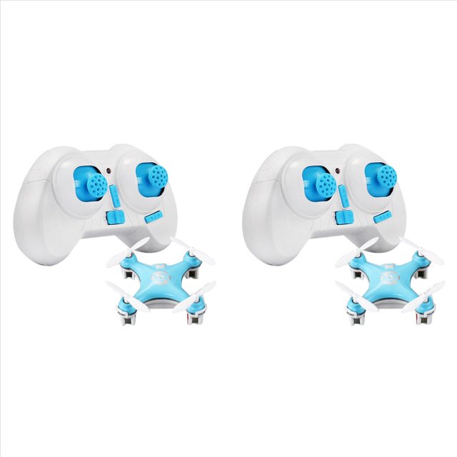 2X RC Quadcopter Cx10 Mini Drone de Control Remoto 2.4G 4CH con LED Helicóptero Electrónico Avión Eléctrico Juguetes para Niños-C