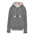 thumbnail image 3 of Sudaderas con capucha para mascotas, sudadera con capucha para mujer, ropa de calle, Tops elegantes, soporte para perro gato, bolsa grande con capucha , XL, 3 of 8