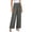Gray, variant on Women Cotton Linen Pants Smocked High Waisted Lightweight Comfy Wide Leg Dressy Casual Trousers with Pockets (XL, Blue)