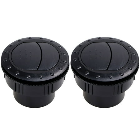 

2Pcs 60mm Universal Vent Air Outlet Rotating Interior Round Ceiling for Car RV ATV A1176 (Black)