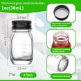 thumbnail image 2 of 1 count 1oz Glass  bottles 30ml with Black Screw Caps, Clear Glass Vials, Leak-Proof Glass Bottle Small Liquid Sample Vial, Leak-Proof Vial (1), 2 of 6