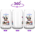 thumbnail image 2 of Happy Birthday Cute Puppy Australian Shepherd with Cake Gifts Party Hat 16oz Glass Cup Mug Aussie Dog Lover Gifts Glass Can - 00029, 2 of 5