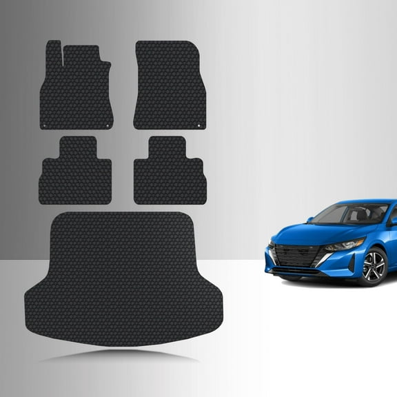 ToughPRO Full Set   Trunk Mats Compatible with Nissan Sentra 2024 - All Weather Heavy Duty (Made in USA) Black Rubber