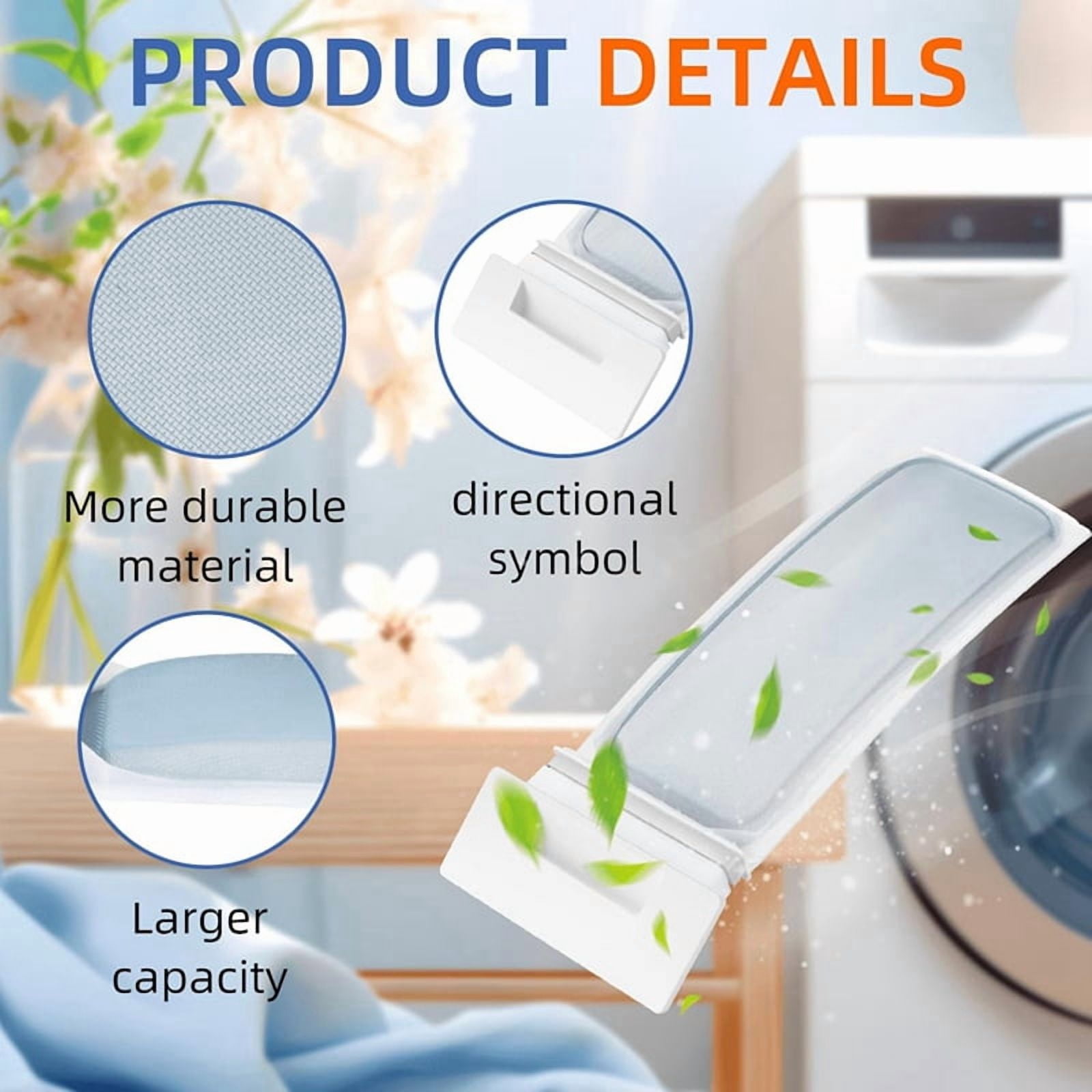 2X W10717210 Dryer Lint Screen Filter Replacement for Dryer Lint Screen W11522758 348846 348851 8558459 8557882 8559787
