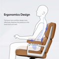thumbnail image 5 of Cottinch Genuine Leather Office Chair Mid Back Ergonomic Desk Chair Padded Executive Office Chair with Aluminum Arm Rest Swivel Rolling Computer Armchair for Home Office, Light Brown, 5 of 12