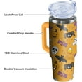 thumbnail image 3 of 40oz Halloween Tumbler With Handle and Straw, Gifts for Women Men, Cute Ghost Cartoon Pumpkin Skull Gothic Horror Coffee Mug Water Bottle, Spooky Stainless Steel Insulated Cup, 3 of 6