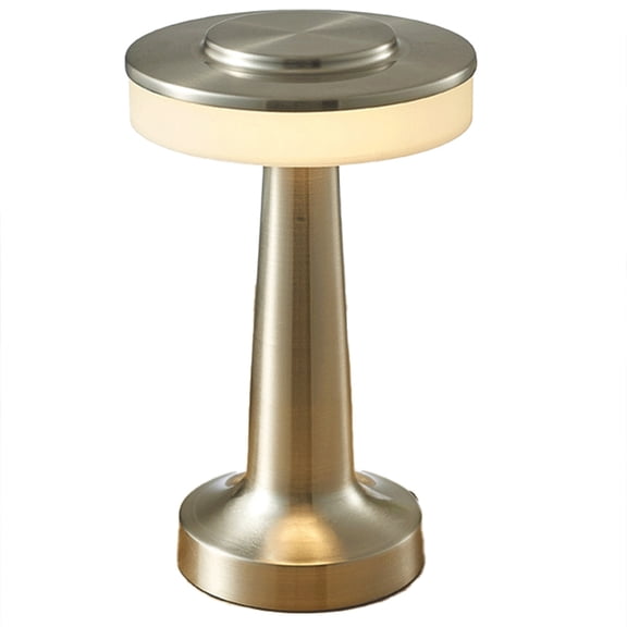 2025 New! Touch LED Rechargeable Table Lamp Dining Bar Outdoor Small Night Decorative Lamp,Silver