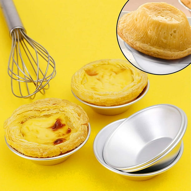 Egg Tart Mold, 35 Pack Puto Molds Tin Pans Aluminum Pie Cupcake Cake Cookie  Pudding Jello Chocolate Cup Mould Baking Tool, Heat Resistant Non Stick 