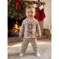 thumbnail image 3 of RUINIXCW Toddler Baby Girl Gingham Plaid Pajamas Set Christmas PJS Girl Spring Fall Winter Sleepwear Long Sleeve Button UP Shirt Pants Set Loungewear, 3 of 10