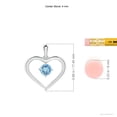 thumbnail image 3 of ANGARA Natural Solitaire Round Aquamarine Open Heart Pendant in 14K White Gold for Women (Size-4mm) | March Birthstone, Birthday, Anniversary, Jewelry Gift for Women | Natural Aquamarine Necklace, 3 of 8