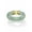 Green Peridot, variant on White Topaz or Garnet Center Stone with Green Red or Black Jade Ring in 10k Gold