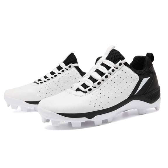 SKIUHS Men's Baseball Cleats – Synthetic Leather Mesh Athletic Cleat with Rubber Studs for Outdoor Field Sports