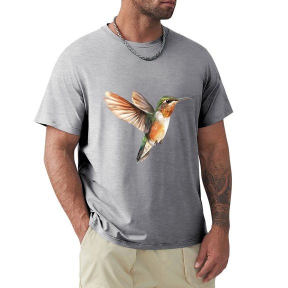Hanmun Art Men's Graphic Tees Print Vintage T-Shirts Short Sleeve Crewneck Casual Size S-3XL
