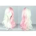 thumbnail image 6 of Unique Bargains Wigs for Women 22" White Pink Curly Wig with Wig Cap, 6 of 6