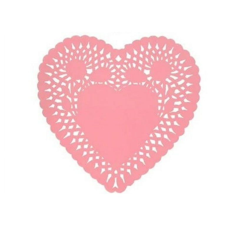 4 Inch Heart White Lace Paper Doilies for Wedding Decoration Valentine's  Day Party Decor Pack of 100