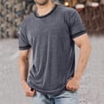 thumbnail image 2 of Men Summer Tops Tops Mens Quick Men plus Size Olive Kimono Mens Athletic Short Sleeve Small Shirt Shirts Striped Long Sleeve Tall T Shirts Athletic T Shirt Tees Fashion Deep V Grey L, 2 of 5