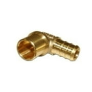 NDL Industries BRP7C-2-12 0.75 in.  Brass 90 deg Pex x Male Sweat Pipe Thread Reducing Elbow