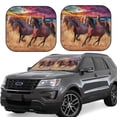 thumbnail image 1 of Balery a herd of horses Parasol para parabrisas de coche de 2 piezas | Parasol plegable para parabrisas delantero de coche para la mayoría de sedanes-Large, 1 of 6