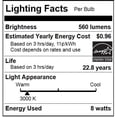 thumbnail image 5 of 24-Pack Sunlite 7-Watt Dimmable LED R20 Reflector Bulb, 50W Incandescent Equivalent, Medium (E26) Base, 3000K Warm White, 5 of 5
