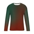 thumbnail image 5 of DAFPZW Gradient T-Shirts for Men Long Sleeve Basic Casual Shirts Fall Ombre Color Crewneck Pullover Tee Trendy Athletic Tops, 5 of 5