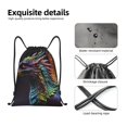 thumbnail image 4 of Wukai Dragon with Colorful Tail Drawstring Backpack Bag Sport Gym Sackpack Large Size String Backpack Cinch for Women Men-Medium, 4 of 6