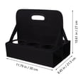 thumbnail image 2 of Toyvian Takeout Drink Carrier Tray for Coffee Tea and Juice with Foldable Black Design, 2 of 8
