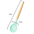 thumbnail image 2 of Silicone colander home beech handle spoon kitchen cooking utensils, 2 of 5