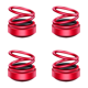 thumbnail image 1 of 4uds. Difusores de aromaterapia con energía solar, anillo doble portátil para automóvil (rojo), 1 of 2
