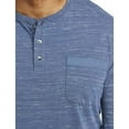 thumbnail image 2 of Long-Sleeve Jersey Henley Shirt Moonlight Blue 4XL, 2 of 4