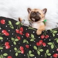 thumbnail image 3 of Naloa Sweet Red Cherry Dog Blanket, 3 Sizes Cat Blanket for Indoor Cats Large Medium Small Dog Gifts-Medium, 3 of 8