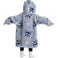 thumbnail image 4 of Wehilion 2-6YR Oversized Sweatshirt Hooded Blanket Sherpa Hoodie for Girls Boy Wearable Blanket Hoodie for Kids Toddlers, 4 of 6