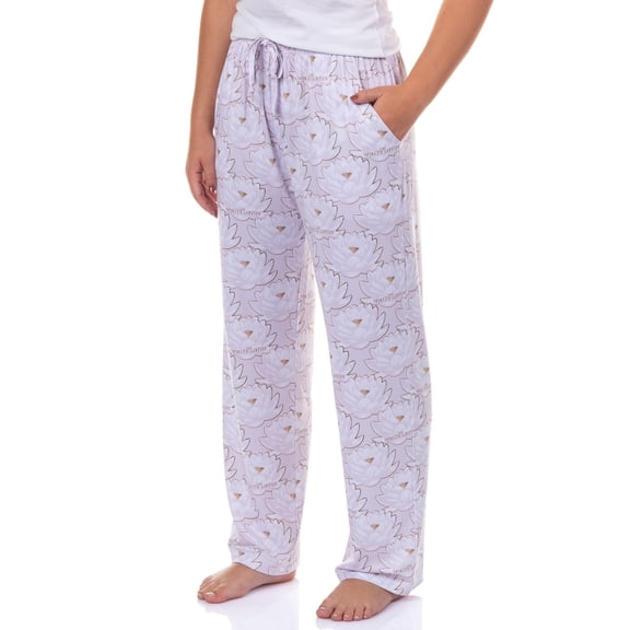 The White Lotus Pajamas Women's Allover Flower Design Adult Lounge Sleep Pant