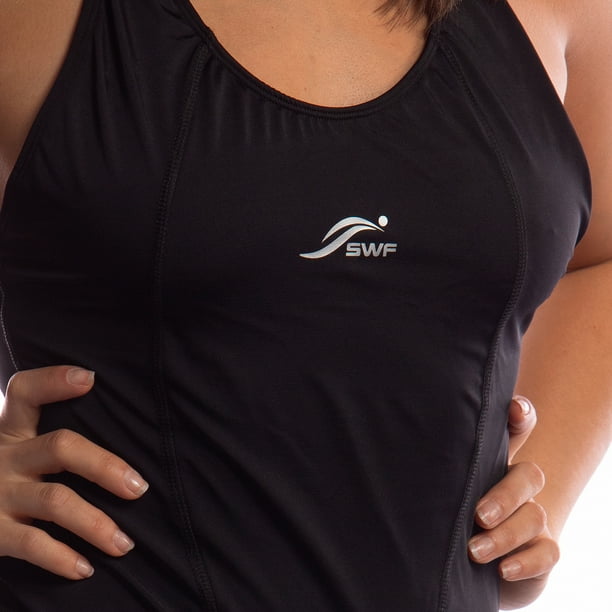 Traje de baño SWF Mujer PBT Negro Natación SWF019 Bodega Aurrera