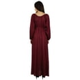 thumbnail image 6 of Bimba Women Boho Gothic Style Long Maxi Dress Lace Long Sleeves Gown, 6 of 9