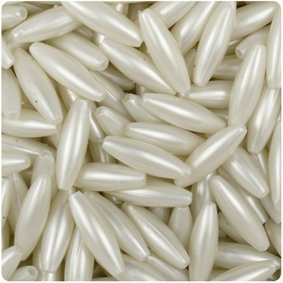 BeadTin Bridal Pearl 19mm Spaghetti Craft Beads (150pcs)