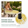 thumbnail image 4 of Round Outdoor Tablecloth with Umbrella Hole and Zipper, Vintage Mustard Yellow Tablecloth with Elastic Waterproof, Farmhouse Florals Leaf Coastal Sweet Home Patio Table Covers for 31" - 35" Tables, 4 of 9