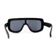 thumbnail image 2 of Large Rhinestone Show Sign Racer Shield Oversize Sunglasses Black Red, 2 of 4