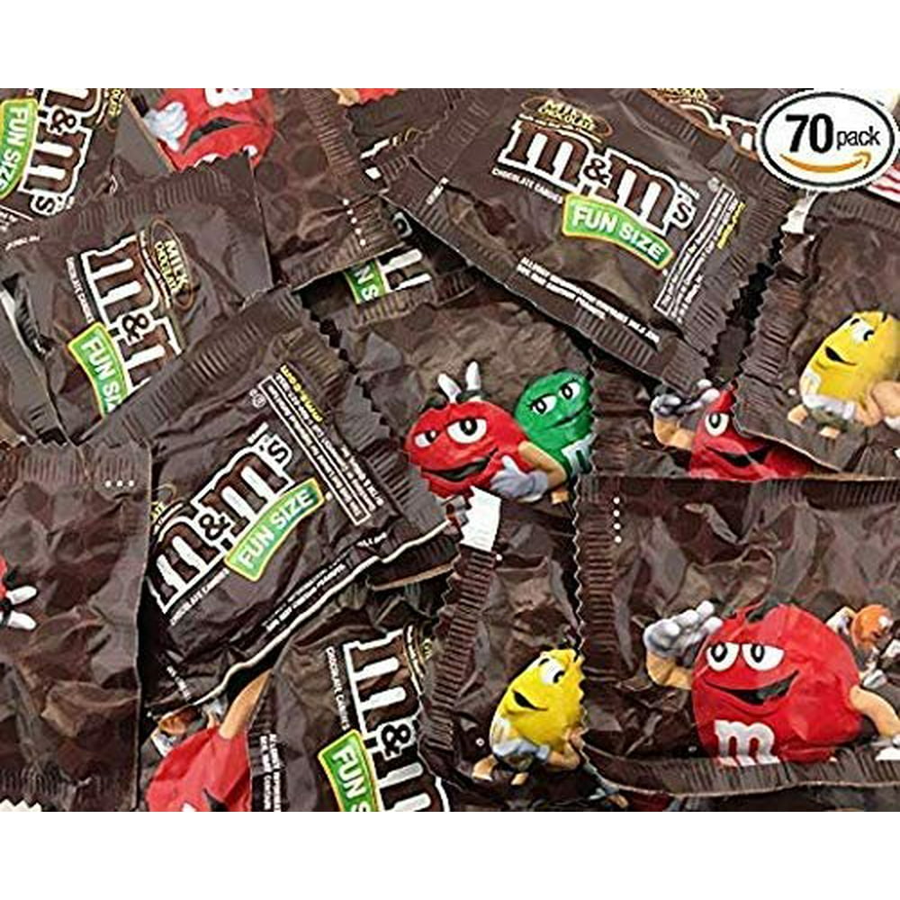 M&Ms Milk Chocolate Fun Size Candy 2 LB (Approx. 65 Fun Size Packs