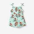 thumbnail image 7 of Disney Princess Toddler Girls Rompers Ariel Moana Rapunzel Graphic Floral Print Spaghetti Strap Jumpsuits Sizes 2-6, 7 of 7