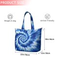 thumbnail image 4 of Blue White Tie Dye Spiral Pattern Travel Tote Bags for Women Carry On,Large Weekender Bags for Women Travel,Multi Functional Duffle Bag for Work,Shopping,Sports, 4 of 5